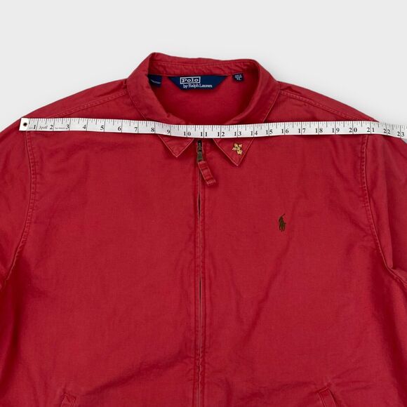 VINTAGE Polo Ralph Lauren Jacket Mens Extra Large Red Bomber Full Zip Canvas - Picture 9 of 16